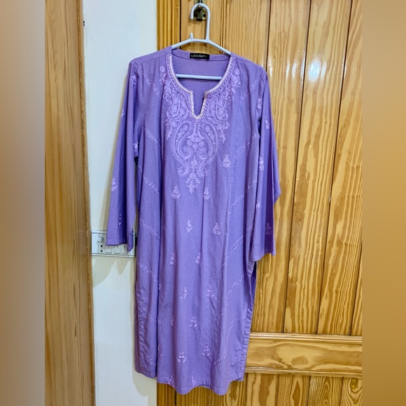 Purple Embroidered LIMELIGHT Shirt With Matching Shalwar - Picture 2 of 10